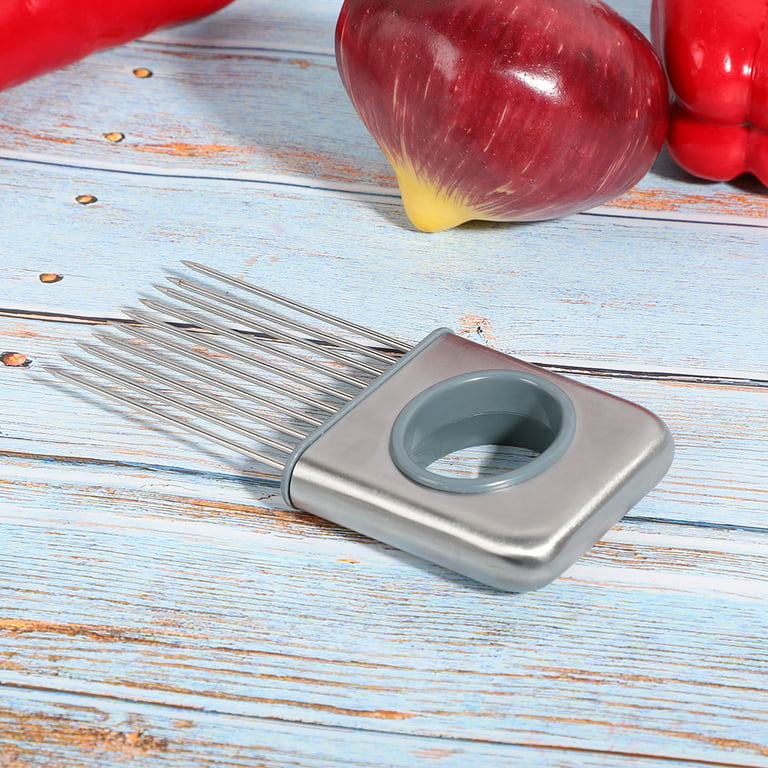 Stainless Steel Onion Holder for Slicing,Onion Cutter for Slicing and  Storage of Onions,Avocados,Eggs and Other Vegetables