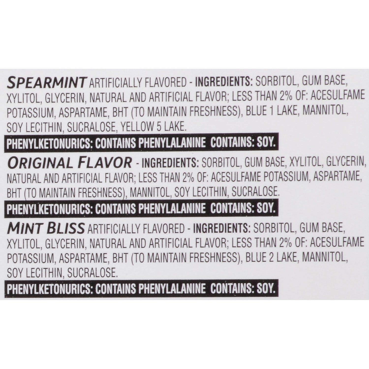 Trident Sugar Free Gum Mint Variety Pack 280 piece
