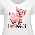 thumbnail image 4 of Inktastic I Love Piggies- Cute Pig Women's Plus Size T-Shirt, 4 of 5