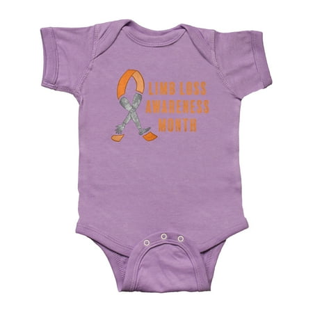 

Inktastic Limb Loss Awareness Prosthetic Leg and Arm Orange Ribbon Gift Baby Boy or Baby Girl Bodysuit
