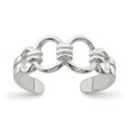 thumbnail image 1 of 925 Sterling Silver Adjustable Toe Ring Open Midi, 1 of 6