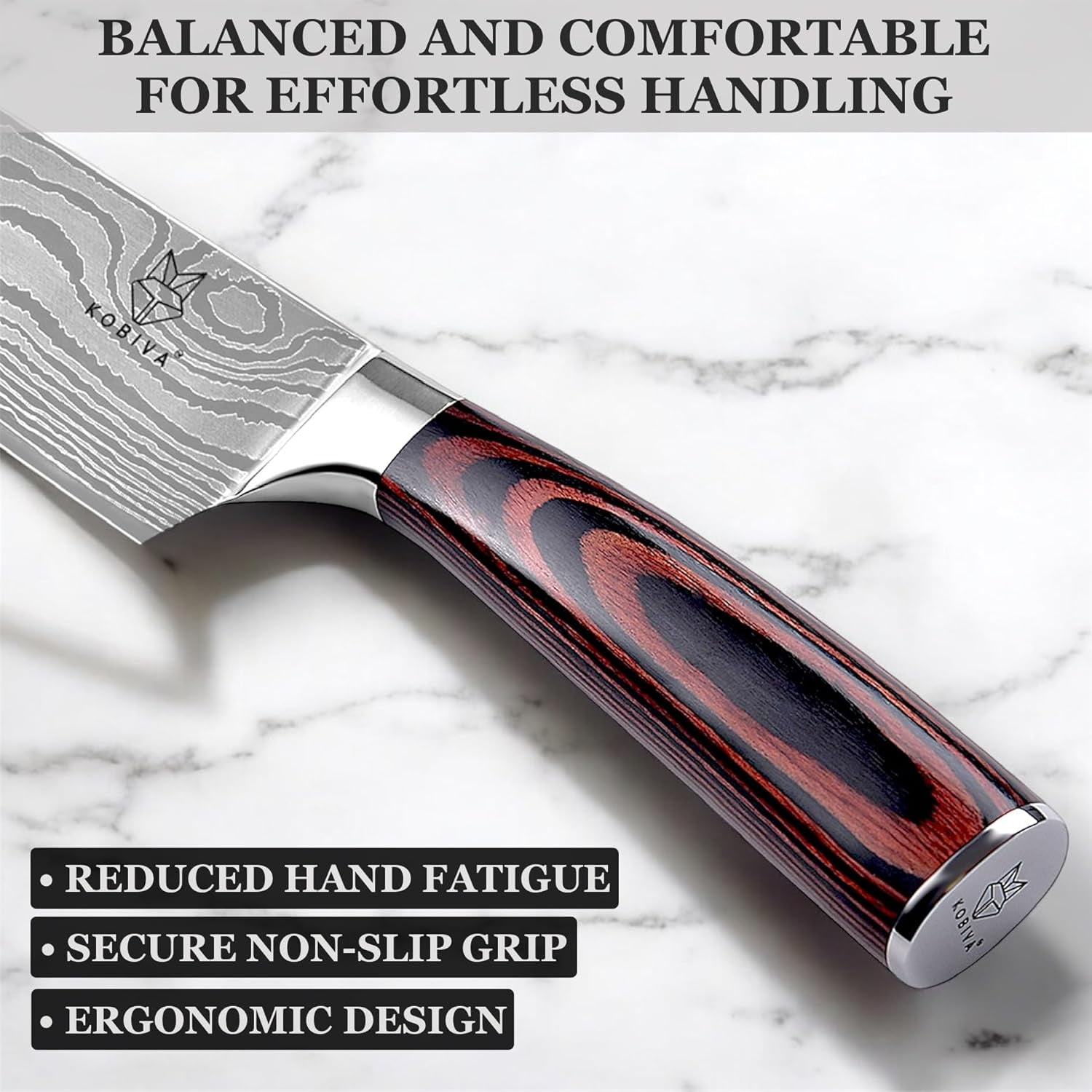 8 Inch Damascus Japanese Chef's Knife – High Carbon Stainless Steel Gyuto, Sharp Kitchen Knife for Meat, Vegetables & Fish, Ergonomic Handle, Gift Ready