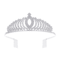 thumbnail image 1 of Women Stylish Shining Rhinestone Crown Headband Tiara, 1 of 5