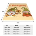 thumbnail image 3 of Vsdgher Gnomes Happy Thanksgiving Ultra-Soft Micro flannel Blanket Throw Blankets for Couch Sofa, Bed (4 sizes)-80"x60", 3 of 7