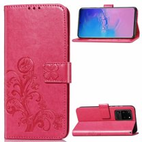 Galaxy S20 Ultra Case, Allytech Slim PU Leather Kickstand Wireless Charging Support Magnetic Closure Hand Strap Full Protective Wallet Case Cover for Samsung Galaxy S20 Ultra 6.9", Rose