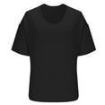 thumbnail image 4 of Women's Classic Basic Tee Round Neck Short Sleeve Solid Color Casual Shirt Comfortable Versatile Wardrobe Staple, 4 of 6
