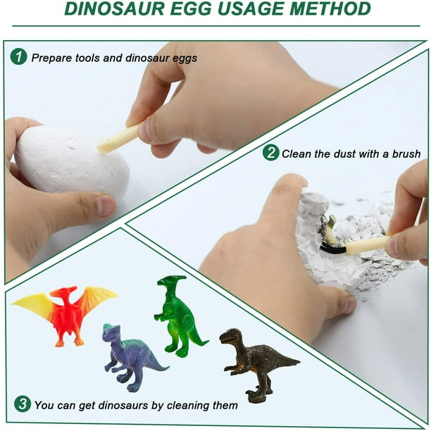 Dino Egg Dig Kit, 12 Dinosaur Eggs and Dinosaur Egg Excavation Kit for  Dinosaur Birthday Theme Party, Easter Gifts Science Toys for Boys Girls - -