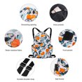 thumbnail image 3 of HAWEE Drawstring Bag Floral String Bag Sports Backpack Gym Sackpack with Side Pocket for Men Women, 3 of 7