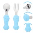 thumbnail image 3 of 1 Set Baby Eating Utensils With Silicone Handle Safe And Smooth Tableware, 3 of 8