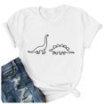 thumbnail image 5 of T Shirts for Women Short Sleeve Crewneck Casual Cute Dinosaur Graphic Tees Funny Dino Shirt Summer Tops, 5 of 5
