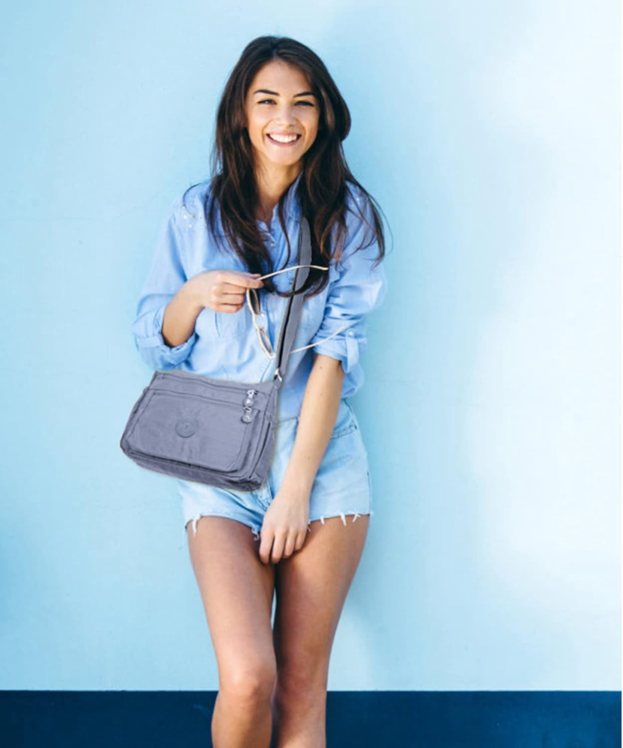 Crossbody Bags for Women Waterproof Tote Bag Casual Nylon Purse Handbag RFID Lightweight Messenger Bag