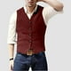 thumbnail image 1 of pstuiky Hombres Tanque, Blazer de moda para hombre, chaleco ajustado con cuello en V y botonadura lisa Chaleco para hombre m, 1 of 6
