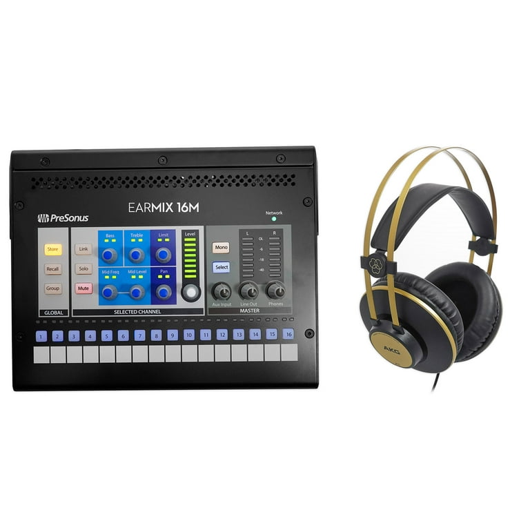 PRESONUS EarMix 16M 16x2 16 Channel AVB Personal Monitor Mixer AKG