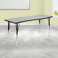 thumbnail image 2 of Flash Furniture 26 inchw x 60 inchl Rectangular Wave Flexible Collaborative Grey Thermal Laminate Activity Table, Seating Capacity: 4, Gray, 2 of 11