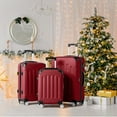 thumbnail image 3 of Zimtown Hardside Lightweight Spinner Red 3 Piece Luggage Set with TSA Lock, 3 of 11