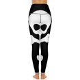thumbnail image 3 of White Skull And Crossbones Print Leggings Legging Gym Gym Pants Gym Clothing Womens Leggings, 3 of 6
