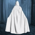thumbnail image 1 of Capa unisex para mujer, larga, con capucha, para cosplay, Halloween, color liso, 1 of 6