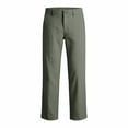 thumbnail image 4 of RUTAYY Women's Pants Casual Straight Leg Elastic Waist Bottoms Fashion Solid Color Slim Fit Comfortable Stretch with Pockets Beach Vacation Trousers, 4 of 5