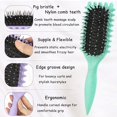 thumbnail image 3 of Curl Defining Brush, 1 PCS Curly Hair Brush, Brush for Curly Hair, for Combing and Shaping Men's and Women's Curls to Reduce Pulling (Green), 3 of 10