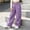 Purple, variant on Rvasteizo Girls School Cargo Pants Fall Winter Elastic Waist Solid Casual Loose Cutting with Pocket 5 Years