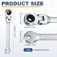 thumbnail image 2 of Llave de carraca de cabeza flexible métrica de 6 mm Uxcell, llave combinada de 72 dientes de acero de cromo vanadio para reparación de automóviles, bicicletas y máquinas, 2 of 6