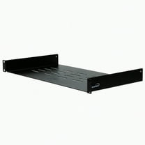 NavePoint Universal Rack Tray Vented Shelves 1U Black 10 Inches (250mm deep) No Lip