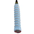 thumbnail image 3 of Soidarity 2 uds correa antideslizante mango de raqueta de bádminton absorbente de sudor empuñaduras de pelota de tenis cinta manillar banda para el sudor Bádminton azul claro Soidarity OD0371-03, 3 of 6