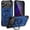 Blue, variant on Phone Case for iPhone 17 Pro Max Compatible with MagSafe with Metal Camera Ring Stand, Heavy Duty Rugged Silicone&PC Military Grade Shockproof Protective Cover for Men Boys