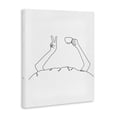 thumbnail image 2 of Stupell Industries Contemporary Coffee In Bed Peace Sign Minimal Line Drawing Canvas Art, 36 x 48, by JJ Design House LLC, 2 of 7