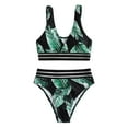 thumbnail image 4 of Eashery Tankinis for Women Plus Size Printed Tankini Sets with Boyshort Women Tankini Womens One Piece Swimsuits Green XL, 4 of 5