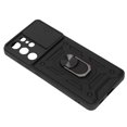 thumbnail image 4 of Phone Protective Case Sliding Camera Lens Cover Mobile Phone Case with Ring Holder for S21 Ultra Black, 4 of 14