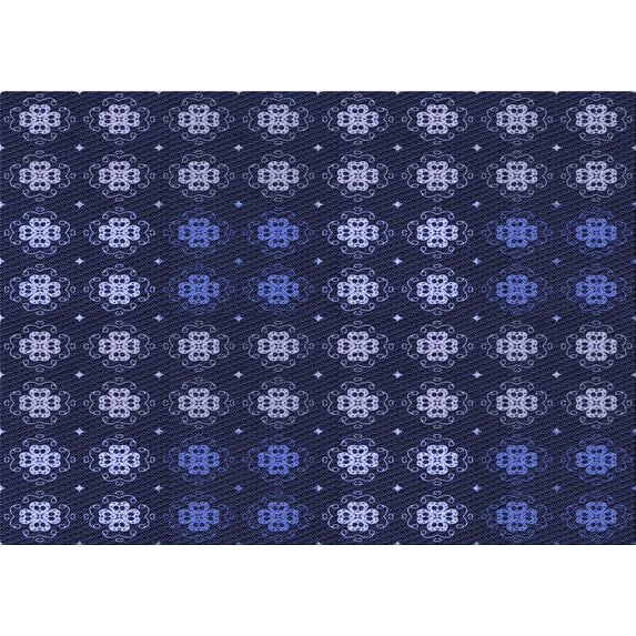 Ahgly Company Indoor Rectangle Patterned Night Blue Area Rugs, 2' x 5'