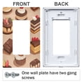thumbnail image 3 of Yayeee Rocker Switch Wall Plate 3-Gang 6.5"x4.6" Home Decorative Outlet Cover, Creamy Cake, 3 of 6