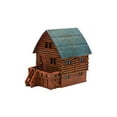 thumbnail image 2 of Mini Light Up LED Log Cabin Outdoor Fairy Garden House Rustic Wood Dollhouse Landscape Decor, 2 of 6