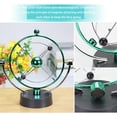 thumbnail image 3 of Advancent Bola de péndulo, bolas de equilibrio, movimientos perpetuos giratorios, juguete de ciencia física, decoración de mesa, suministros Decoración del hogar H006/Plata, 3 of 6
