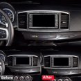 thumbnail image 3 of Pegatina para panel de pantalla de navegación de coche yuxing fibra de carbono negra 2008-2015, 3 of 5