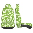thumbnail image 3 of Xecao Green White Flowers Print Car Seat Cover in That Fits Most Cars, Vans, SUVs, and Trucks., 3 of 7