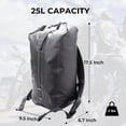 thumbnail image 3 of AFISHTOUR Mochila de Motocicleta, Mochila Impermeable de 25L con Correas Ajustables en el Pecho y la Cintura (Negra), 3 of 7