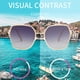 thumbnail image 4 of Gafas de sol de montura grande con personalidad europea y americana, fabricadas en TR, metal y TAC., 4 of 5