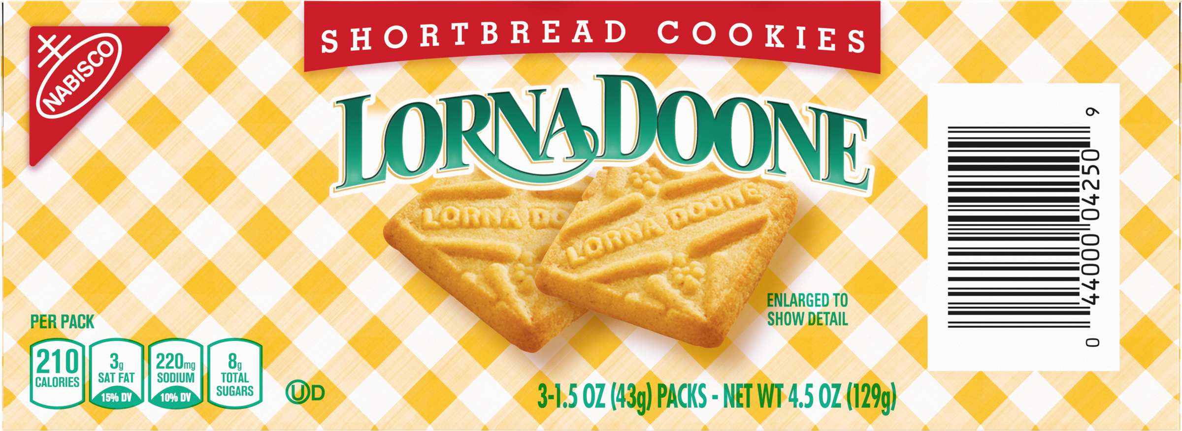 Nabisco Lorna Doone Shortbread Cookies, 1.5 oz, 3 pack