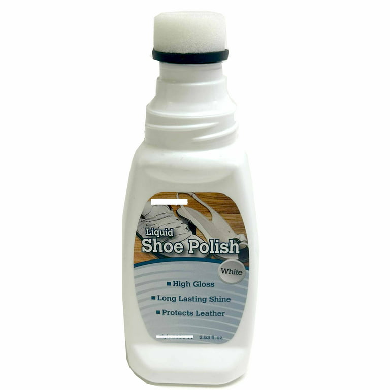 AllTopBargains 4 PC White Shoe Polish Liquid High Gloss Quick Shine Long Lasting Leather Boots