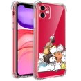 thumbnail image 1 of Case for Apple iPhone 11 for Girls Boy Clear with Cute Cat Design Shockproof Bumper Protective Funny Kitty Cell Phone Back Cover [Full Coverage Camera Protection] Flexible Slim Fit Lovely Kitten, 1 of 6
