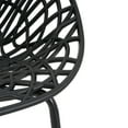 thumbnail image 5 of Christopher Knight Home Modern Outdoor Dining Chairs, Openwork Design, Black, Set of 2, 5 of 12