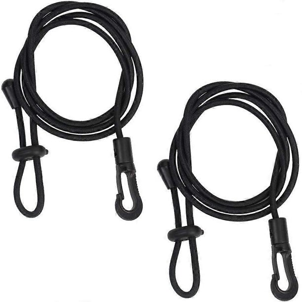 Correa de seguridad para remo de kayak, 2 unidades, ajustable, para canoa, caña de pescar, cuerda elástica de paracaídas de supervivencia, correa de seguridad con mosquetón para kayak