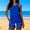 #056-Sky Blue, variant on Women's Conservative Tankini Swimsuit with Built-in Bra, Pocket, Independence Day Print for Beach and Pool
