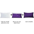 thumbnail image 4 of Home Soft Things Textured Velvet Pillow Covers (Set of 2), - Imperial Purple - 14" x 26", 4 of 5