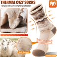 thumbnail image 4 of Calcetines térmicos EBMORE de lana merino para mujer, senderismo, 5 pares, 4 of 6