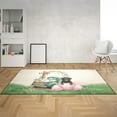 thumbnail image 2 of Easter Egg Labrador Retriever Bunny Ear Welcome Spring Truck Indoor Rug Lab Dog Lover Gifts Carpet Living Bed Room Sofa Home Decor - 12002, 2 of 5