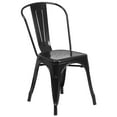 thumbnail image 5 of Emma + Oliver Commercial 30" Round Black Metal Indoor-Outdoor Table Set with 4 Cafe Chairs, 5 of 5