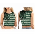 thumbnail image 3 of Color Cosplayer American USA Flag Crop Tank Tops for Women T Shirt Patriotic 4th of July Vest Tops B298-1001 XL, 3 of 5